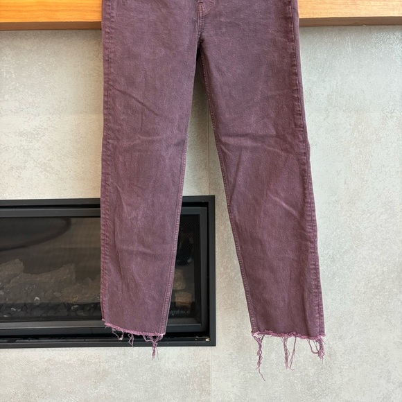 RE/DONE WOMENS STOVE PIPE DENIM CROPPED HIGH-WAIST JEANS, SIZE 26 - Picture 7 of 14